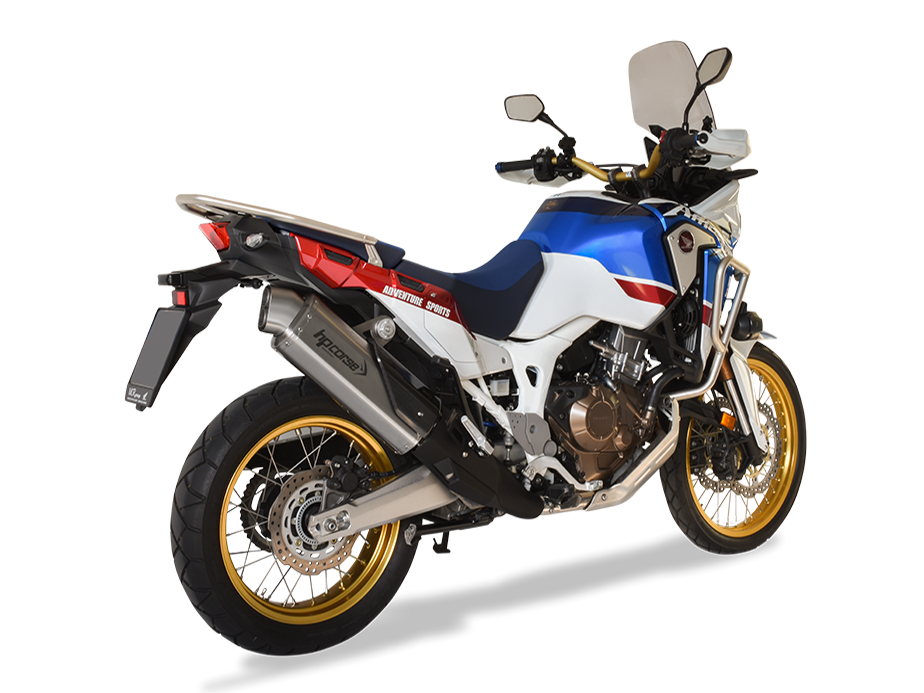 HP CORSE Honda CRF1000L Africa Twin Slip-on Exhaust "4-Track R Satin" (EU homologated)