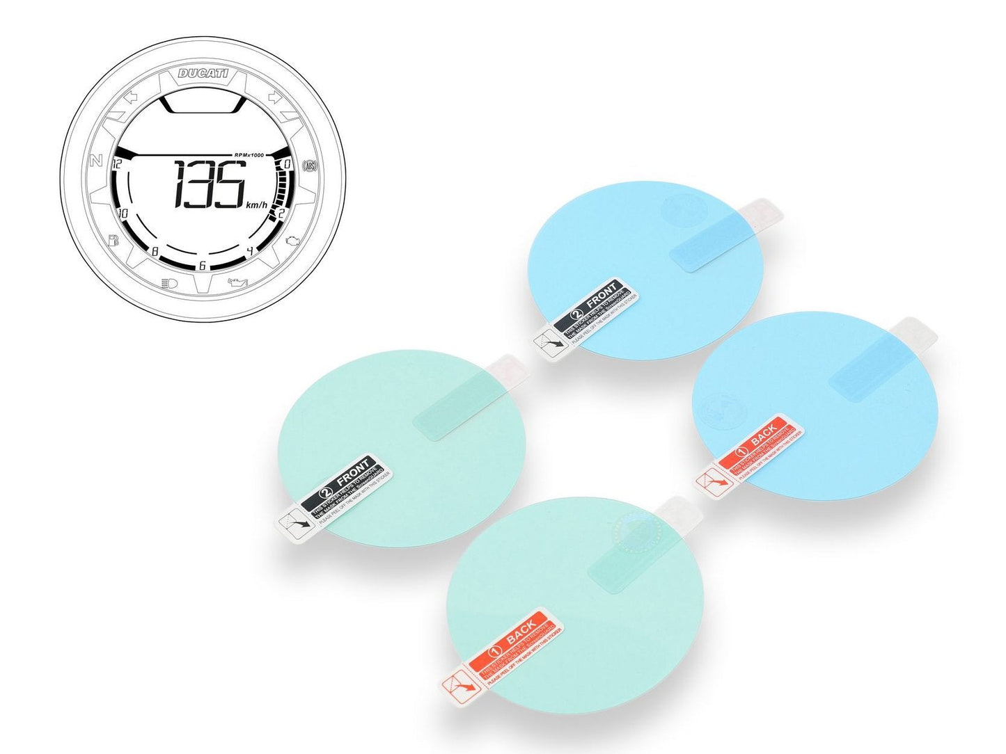 DP007 - CNC RACING Ducati Scrambler 800 / 400 Dashboard Screen Protectors kit