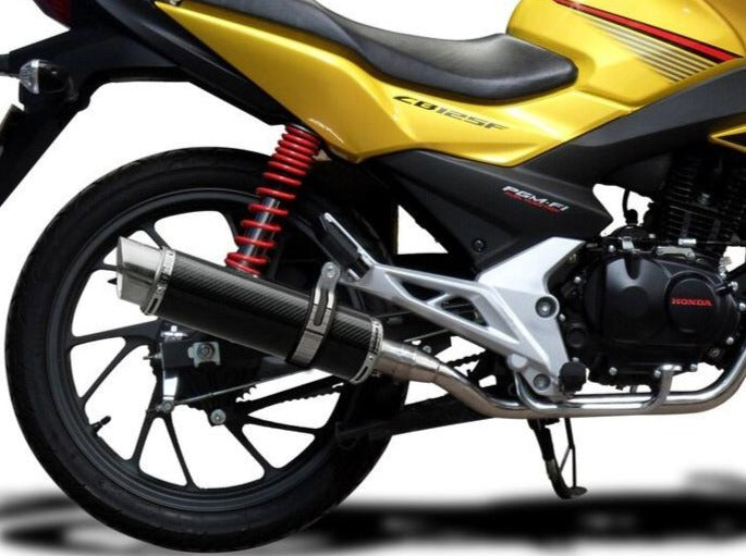 DELKEVIC Honda CB125F (15/18) Full Exhaust System with DL10 14" Carbon Silencer