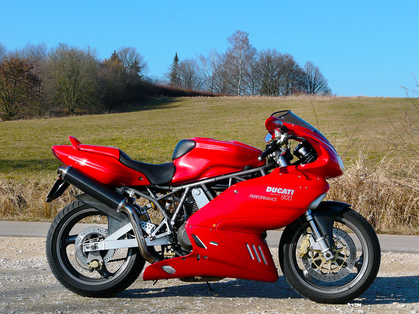 SPARK Ducati SuperSport 750/900 High Position Slip-on Exhaust "Round" (EU homologated)