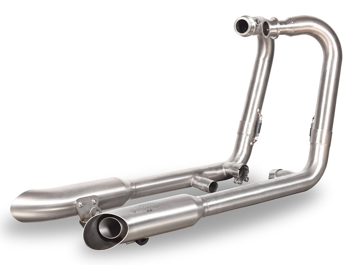SPARK Triumph Bonneville T120 / Street Twin Full Exhaust System "Custom Works" (EU homologated)