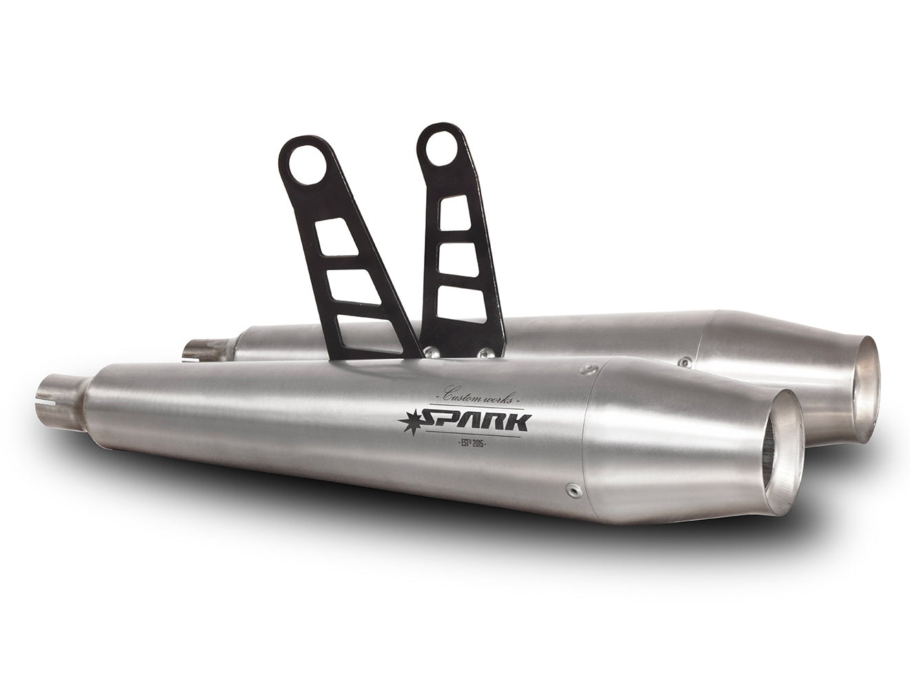 SPARK Triumph Bonneville T120 Double Slip-on Exhaust "Sinfonia" (EU homologated; polished)