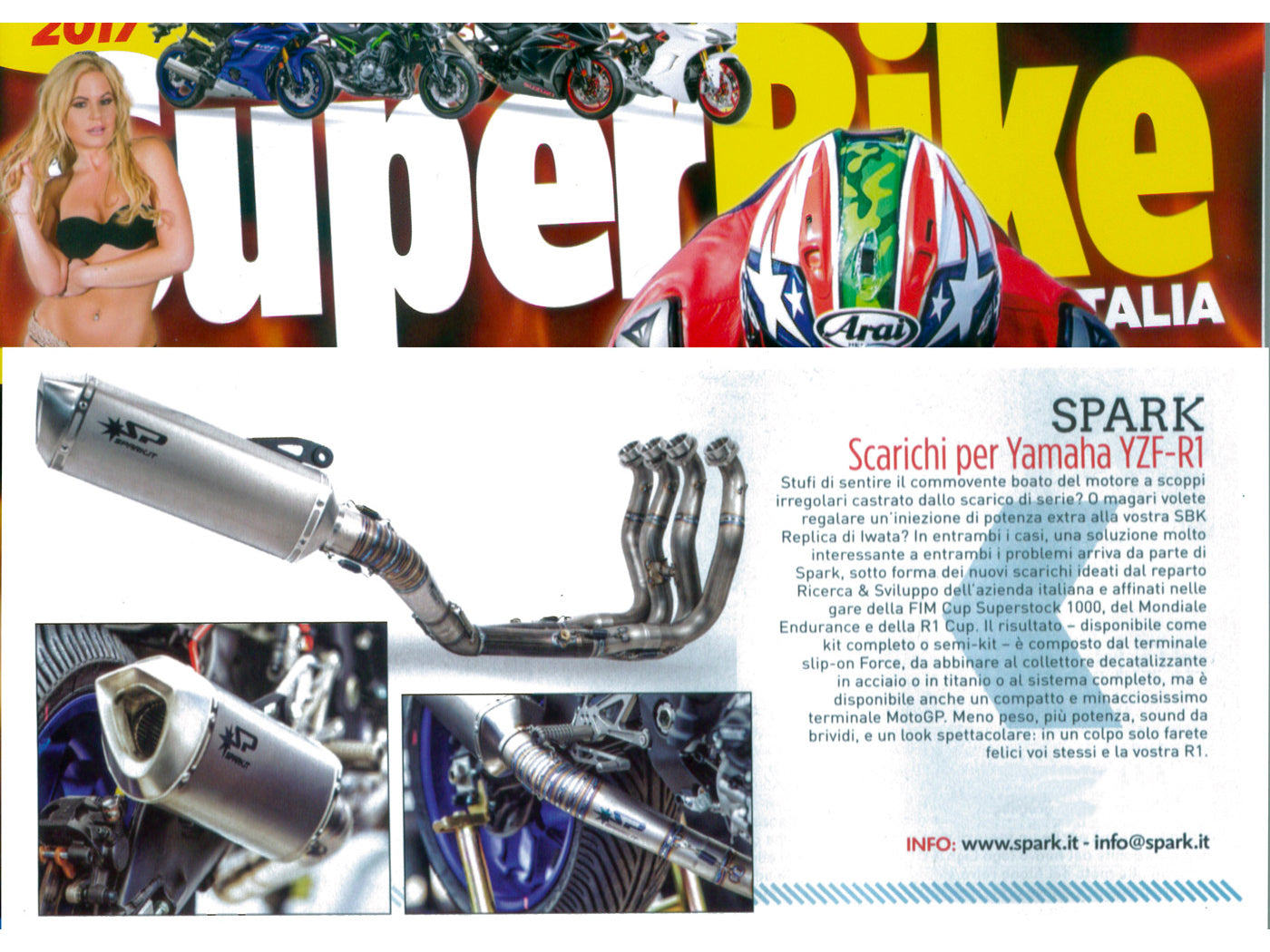 SPARK Yamaha YZF-R1 Full Titanium Exhaust System "MotoGP" (racing)