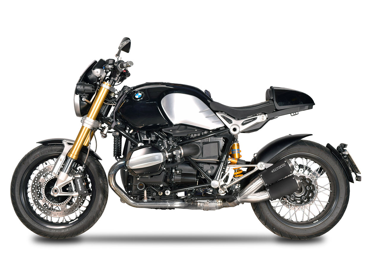 SPARK BMW R nineT Double Slip-on Exhaust "MotoGP" (racing; dark)