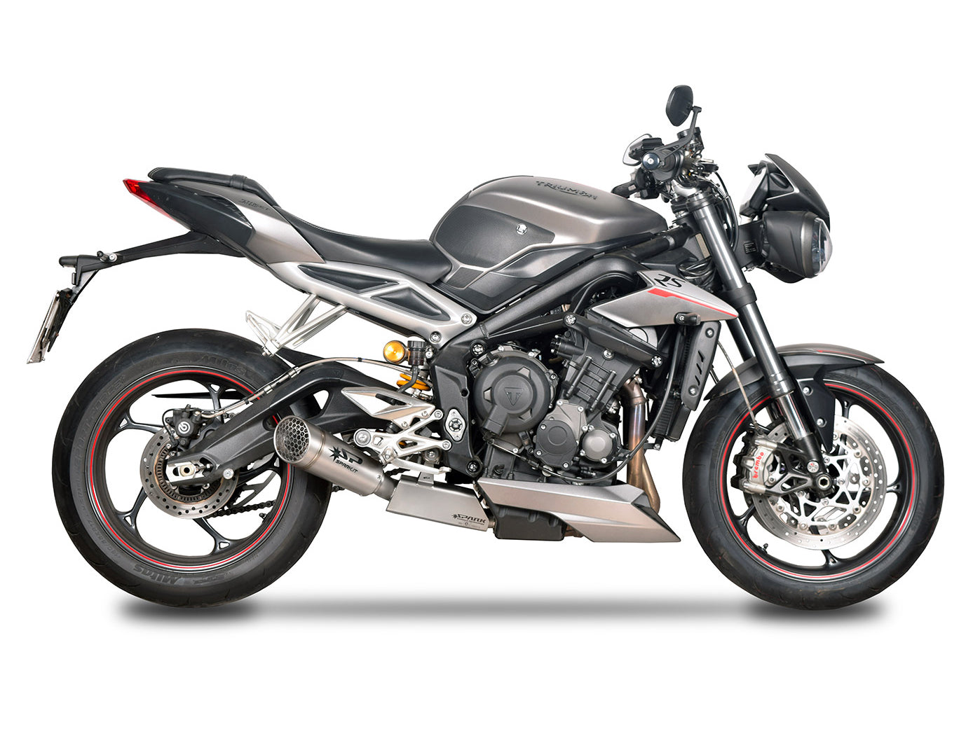 SPARK Triumph Street Triple (17/19) Titanium Semi-Full Exhaust System "Grid-O" (EU homologated)