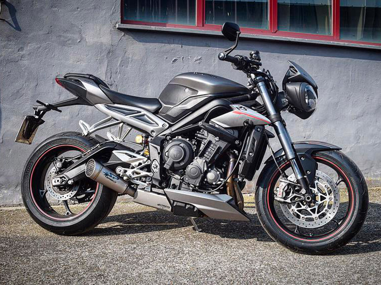 SPARK Triumph Street Triple (17/19) Titanium Semi-Full Exhaust System "Grid-O" (EU homologated)