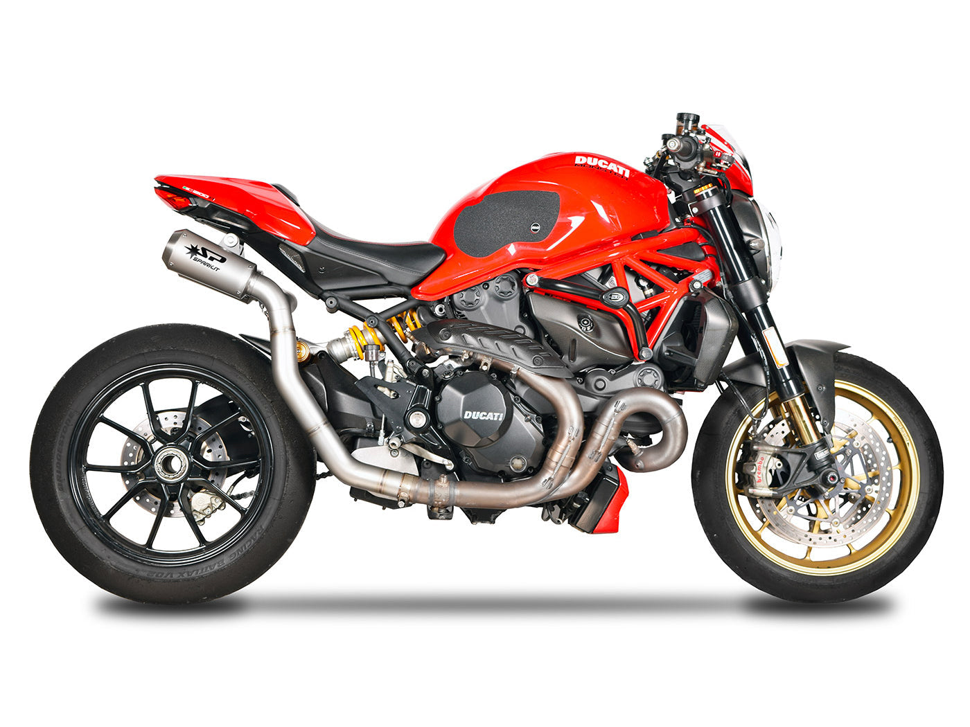 SPARK Ducati Monster 1200R High Position Slip-on Exhaust "MotoGP" (racing)