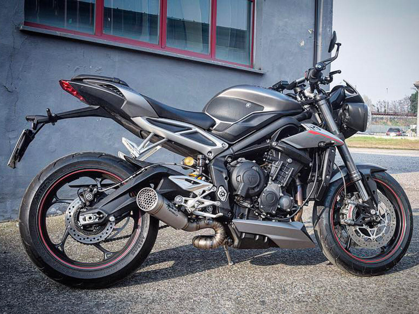 SPARK Triumph Street Triple (17/22) Titanium Exhaust Link Pipe (racing)