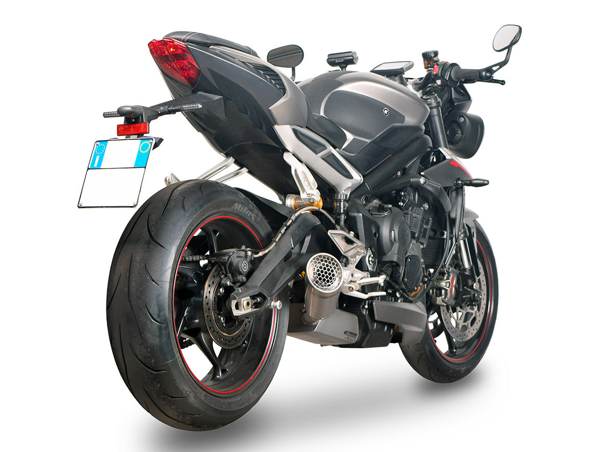 SPARK Triumph Street Triple (17/19) Titanium Semi-Full Exhaust System "Grid-O" (EU homologated)