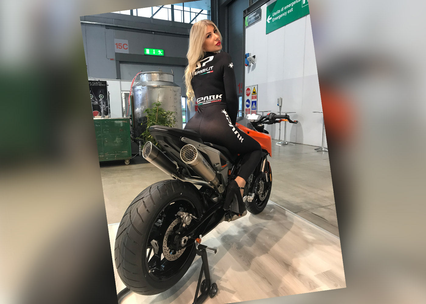 SPARK KTM 790/890 Duke/R Titanium Semi-Full Double Exhaust System "Grid-o" (EU homologated; 215 mm)