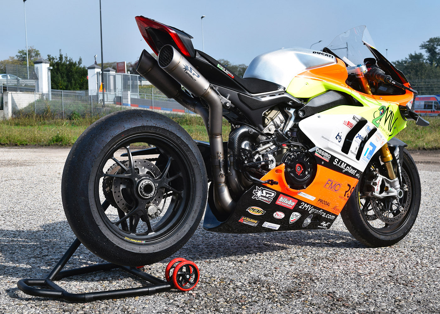 SPARK Ducati Panigale V4 Full Titanium Full Exhaust System "Grid-o" (racing; underseat)
