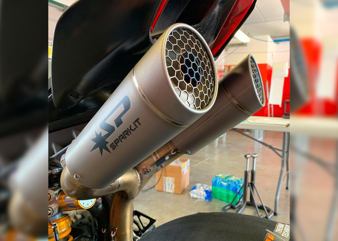 SPARK Ducati Panigale V4 Full Titanium Full Exhaust System "Grid-o" (racing; underseat)