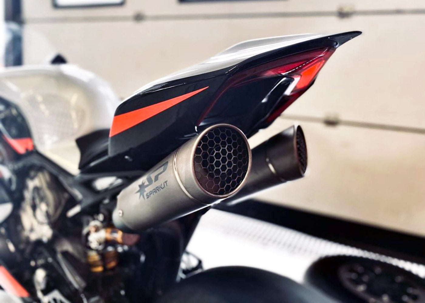 SPARK Ducati Panigale V4 Full Titanium Full Exhaust System "Grid-o" (racing; underseat)