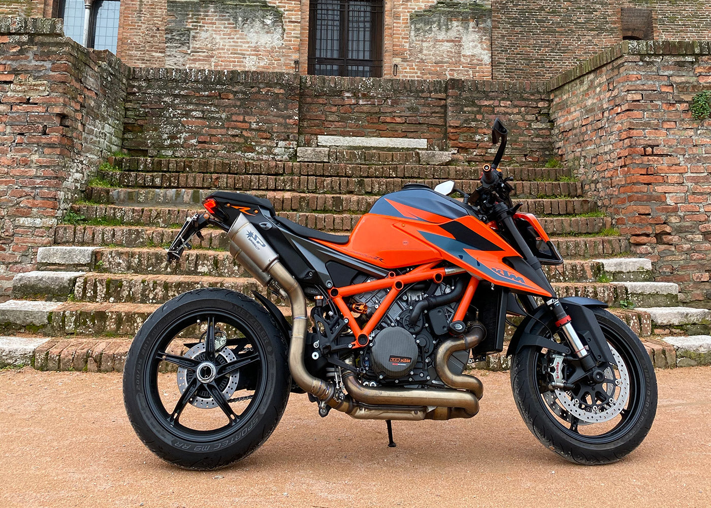 SPARK KTM 1290 Super Duke R (2020+) Titanium Semi-Full Double Exhaust System "Grid-o" (EU homologated)