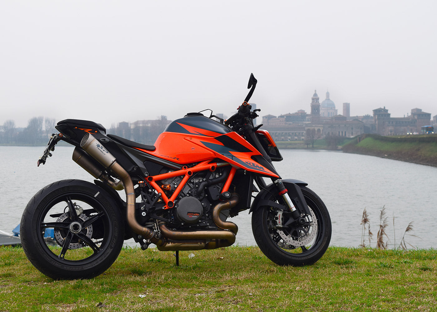 SPARK KTM 1290 Super Duke R (2020+) Titanium Semi-Full Double Exhaust System "Grid-o" (EU homologated)