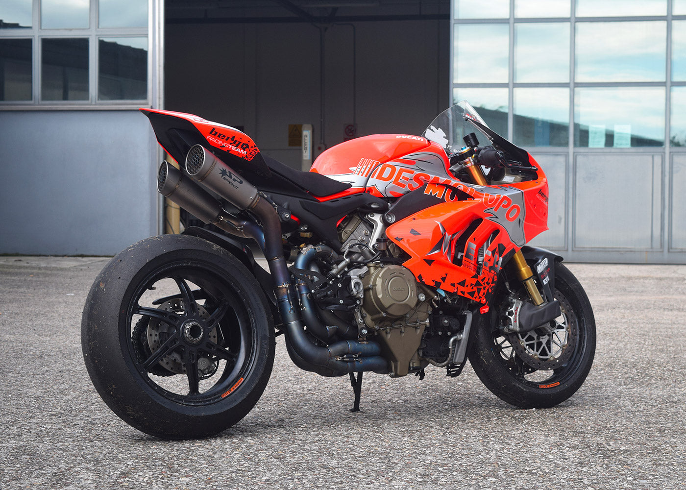SPARK Ducati Panigale V4 Full Titanium Full Exhaust System "Grid-o" (racing; underseat)
