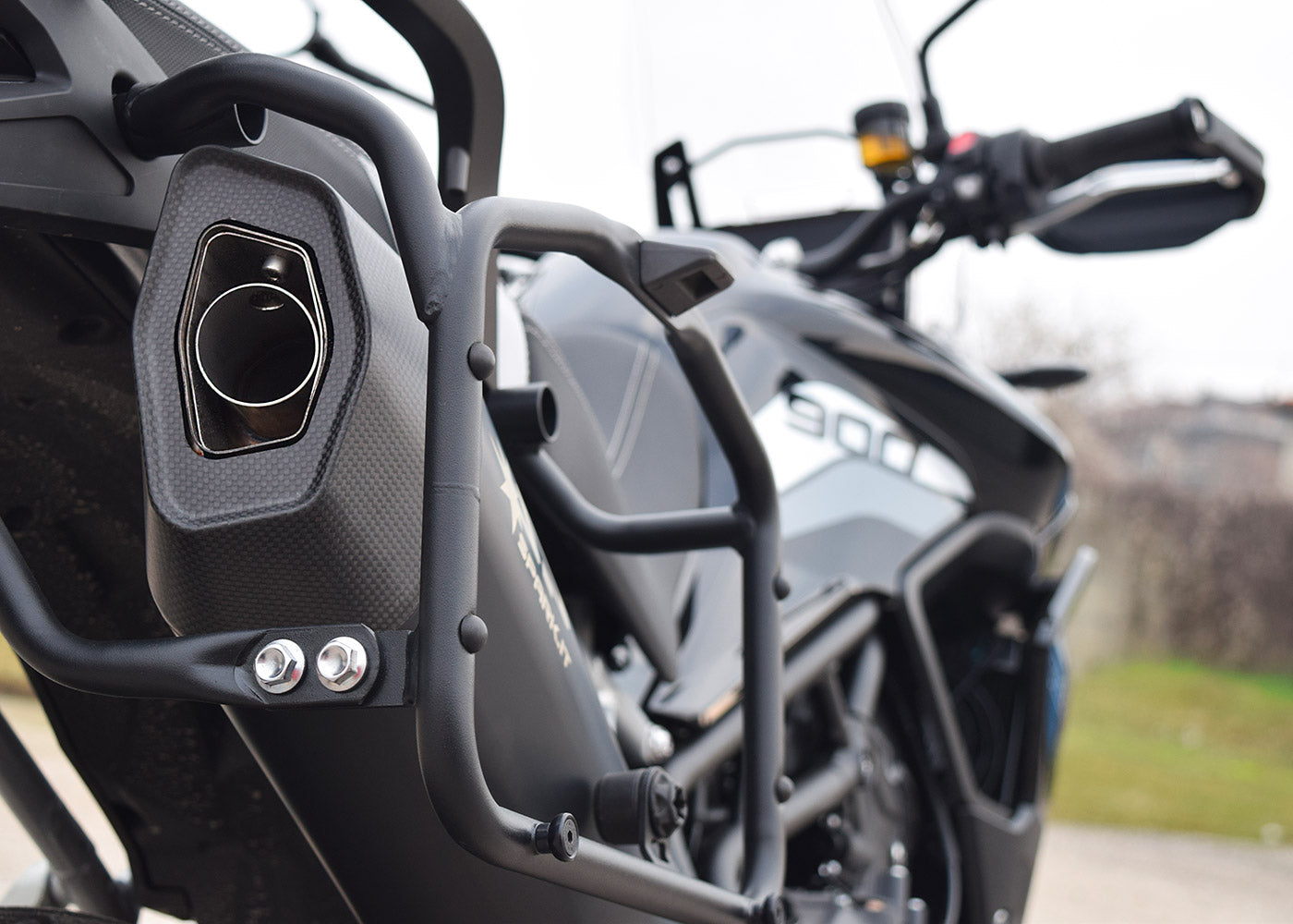 SPARK Triumph Tiger 900 (2020+) Titanium Slip-on Exhaust "Fighter" (EU homologated)