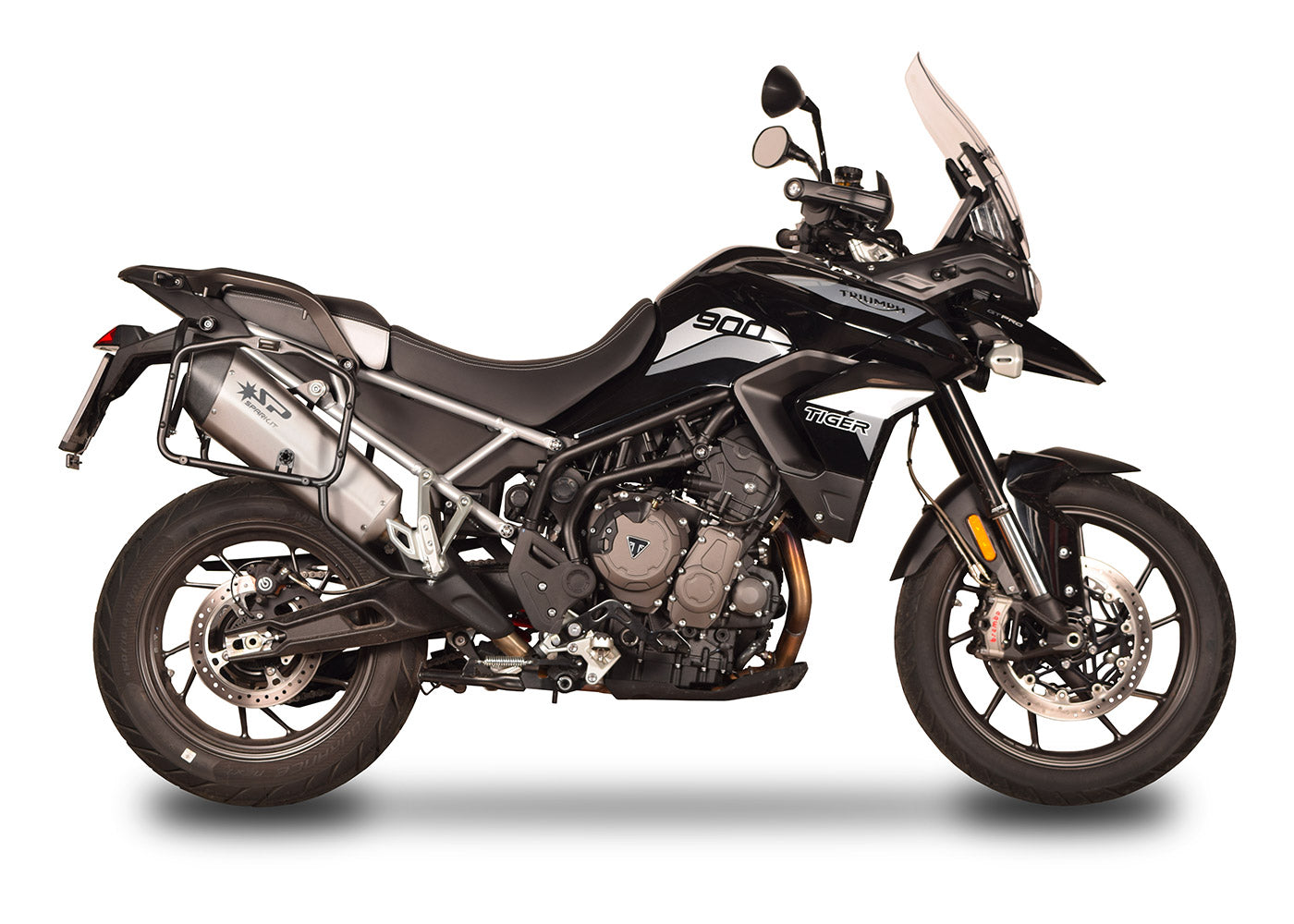 SPARK Triumph Tiger 900 (2020+) Titanium Slip-on Exhaust "Fighter" (EU homologated)