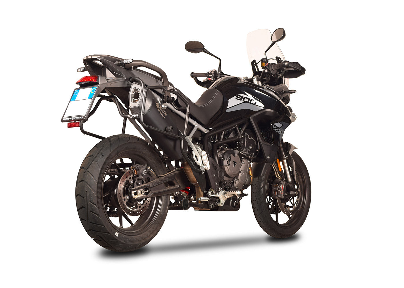 SPARK Triumph Tiger 900 (2020+) Titanium Slip-on Exhaust "Fighter" (EU homologated)