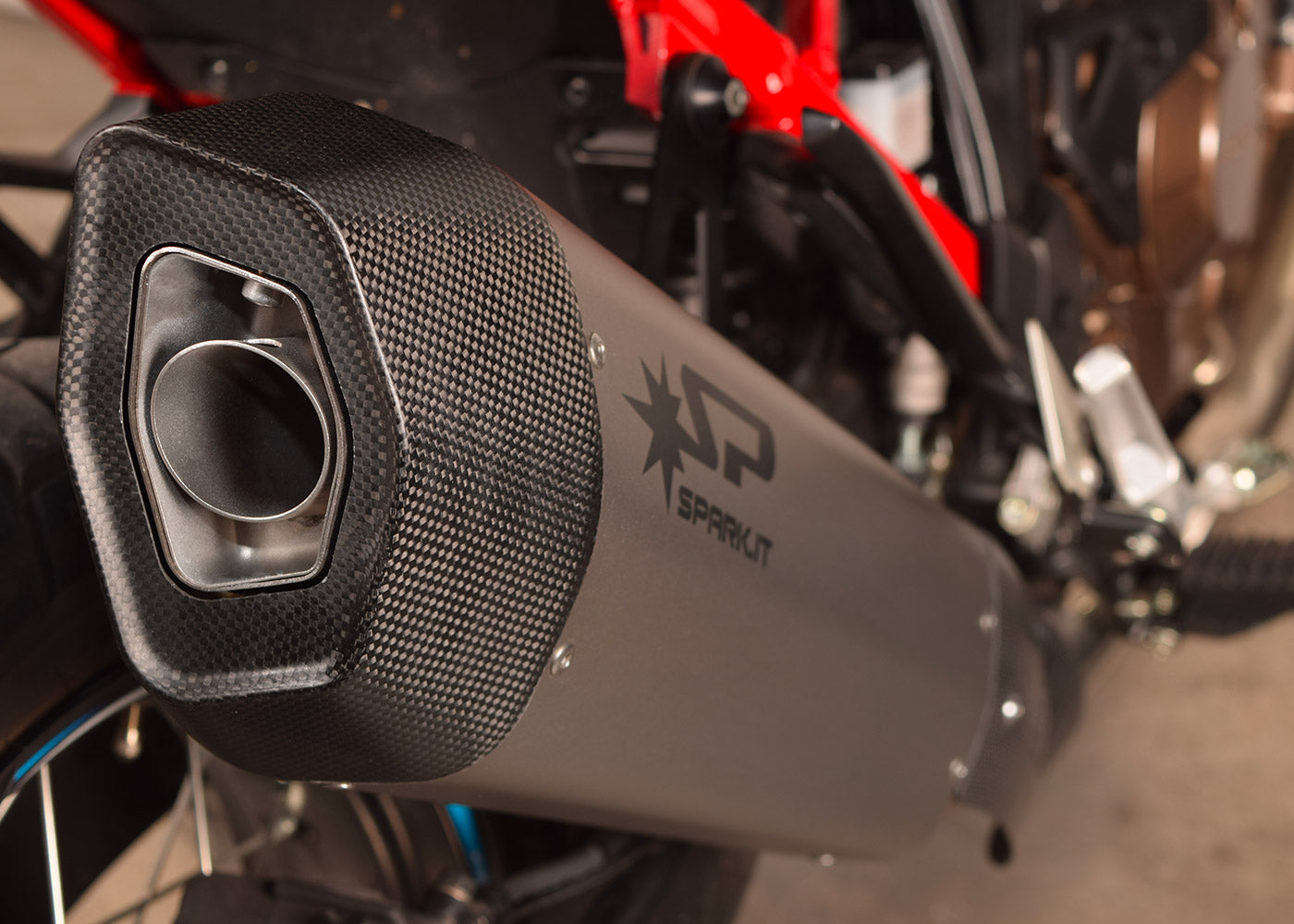 SPARK Honda CRF1100L Africa Twin Titanium Slip-on Exhaust "Fighter" (EU homologated)