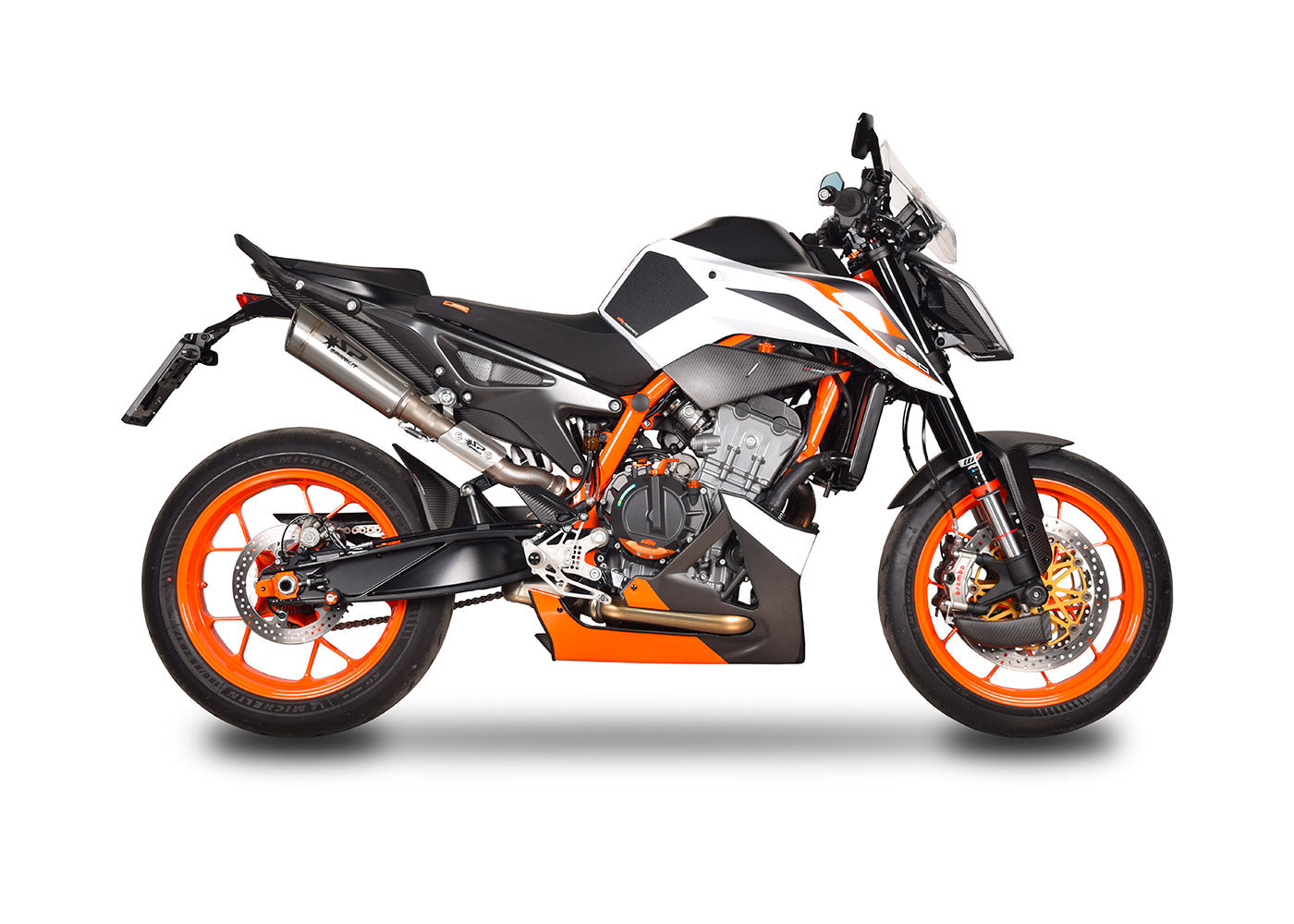 SPARK KTM 790/890 Duke/R Titanium Semi-Full Double Exhaust System "Grid-o" (EU homologated; 215 mm)