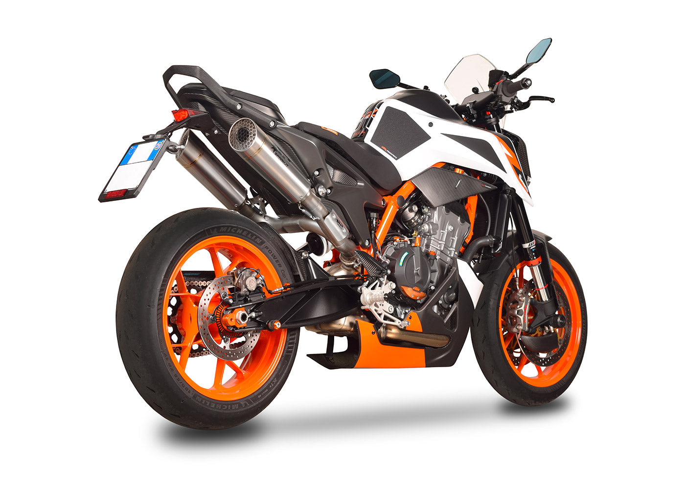 SPARK KTM 790/890 Duke/R Titanium Semi-Full Double Exhaust System "Grid-o" (EU homologated; 215 mm)