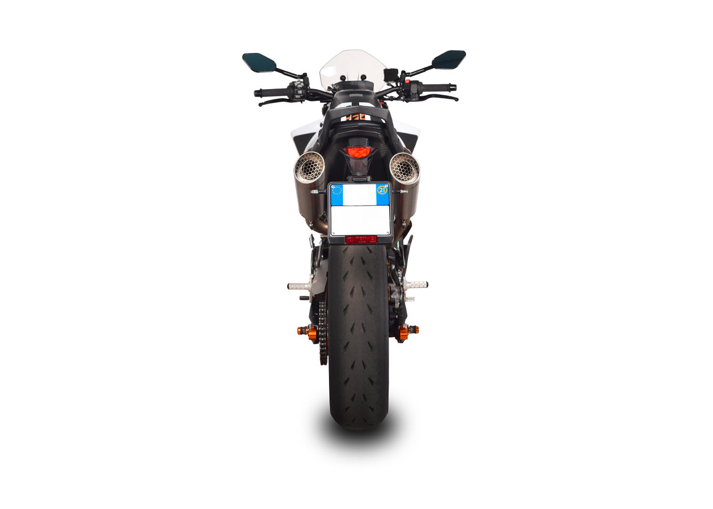 SPARK KTM 790/890 Duke/R Titanium Semi-Full Double Exhaust System "Grid-o" (EU homologated; 215 mm)