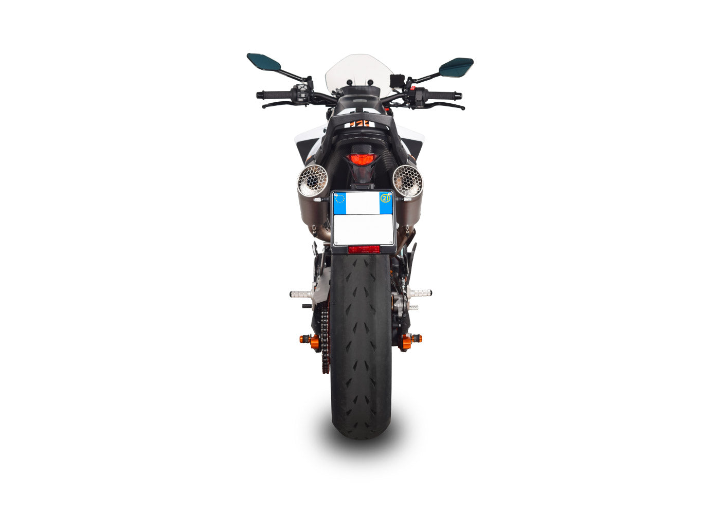 SPARK KTM 790/890 Duke/R Titanium Semi-Full Double Exhaust System "Grid-o" (EU homologated; 175 mm)