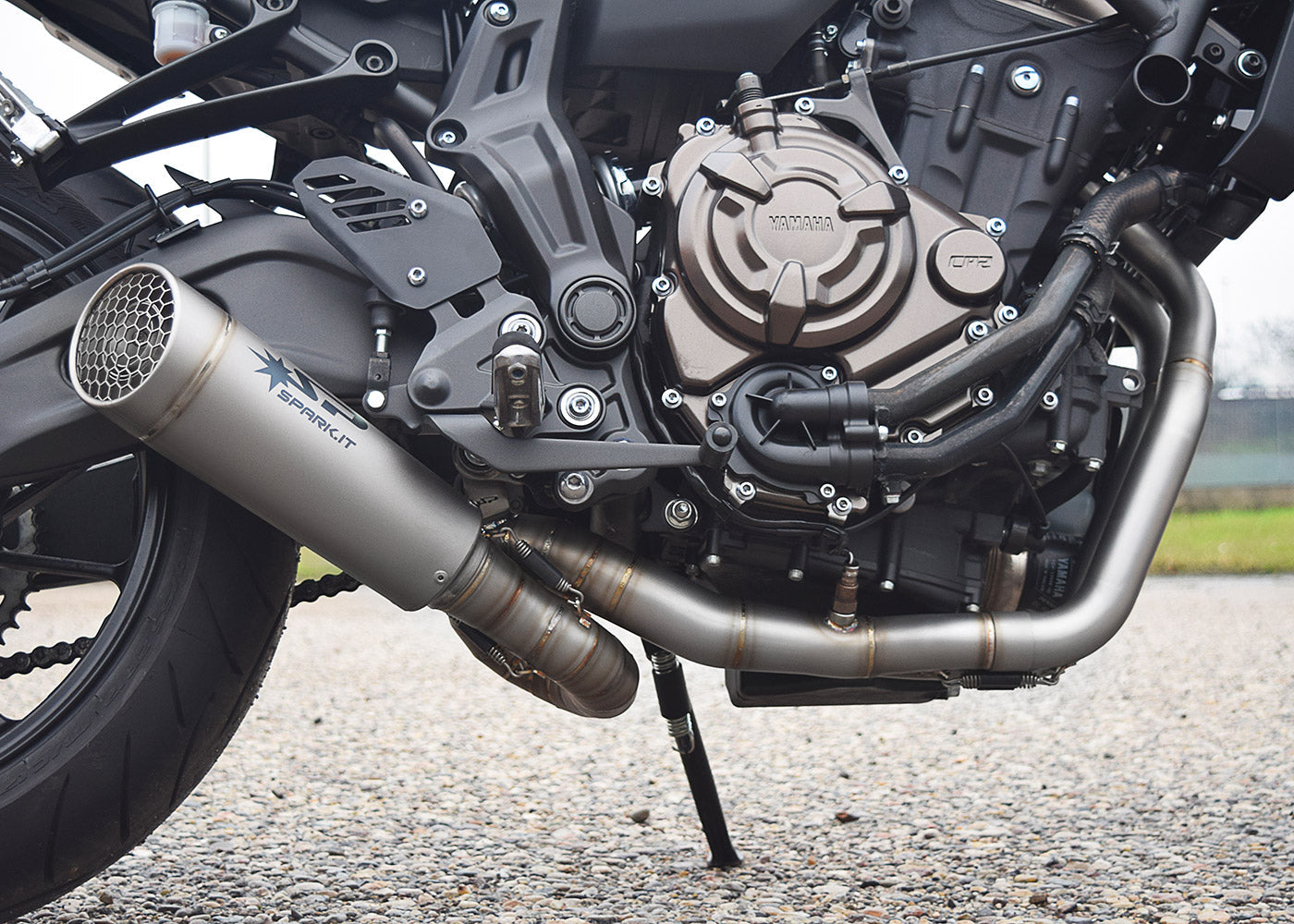 SPARK Yamaha MT-07/Tracer 700 Titanium Full Exhaust System "Grid-O" (racing)