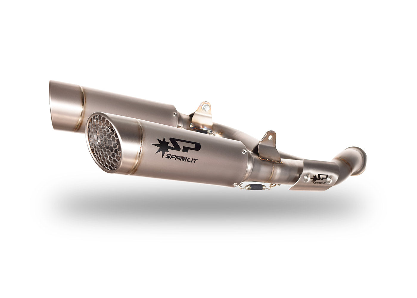 SPARK KTM 790/890 Duke/R Titanium Semi-Full Double Exhaust System "Grid-o" (EU homologated; 215 mm)