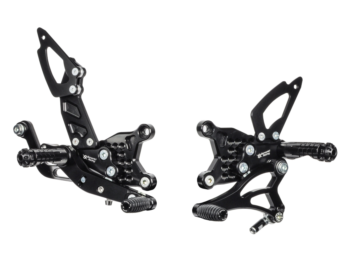 A005S - BONAMICI RACING Aprilia RSV4 / Tuono V4 (2017+) Adjustable Rearset (street; with brake light kit)