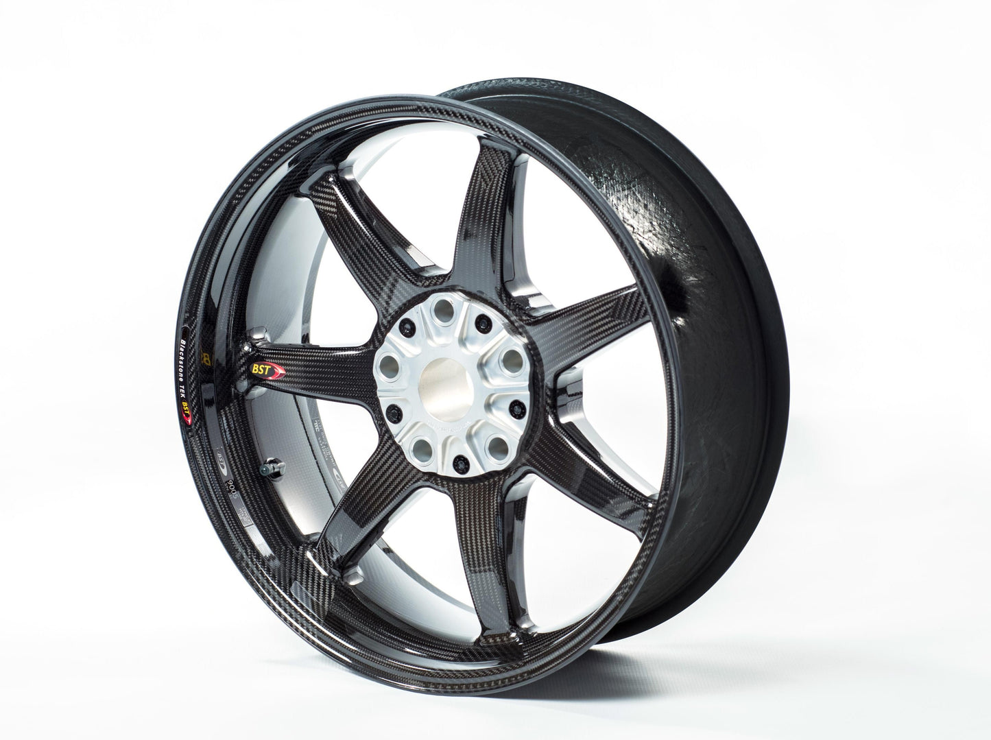BST BMW R nineT Carbon Wheel "Panther TEK" (conventional rear, 7 straight spokes, silver hubs)
