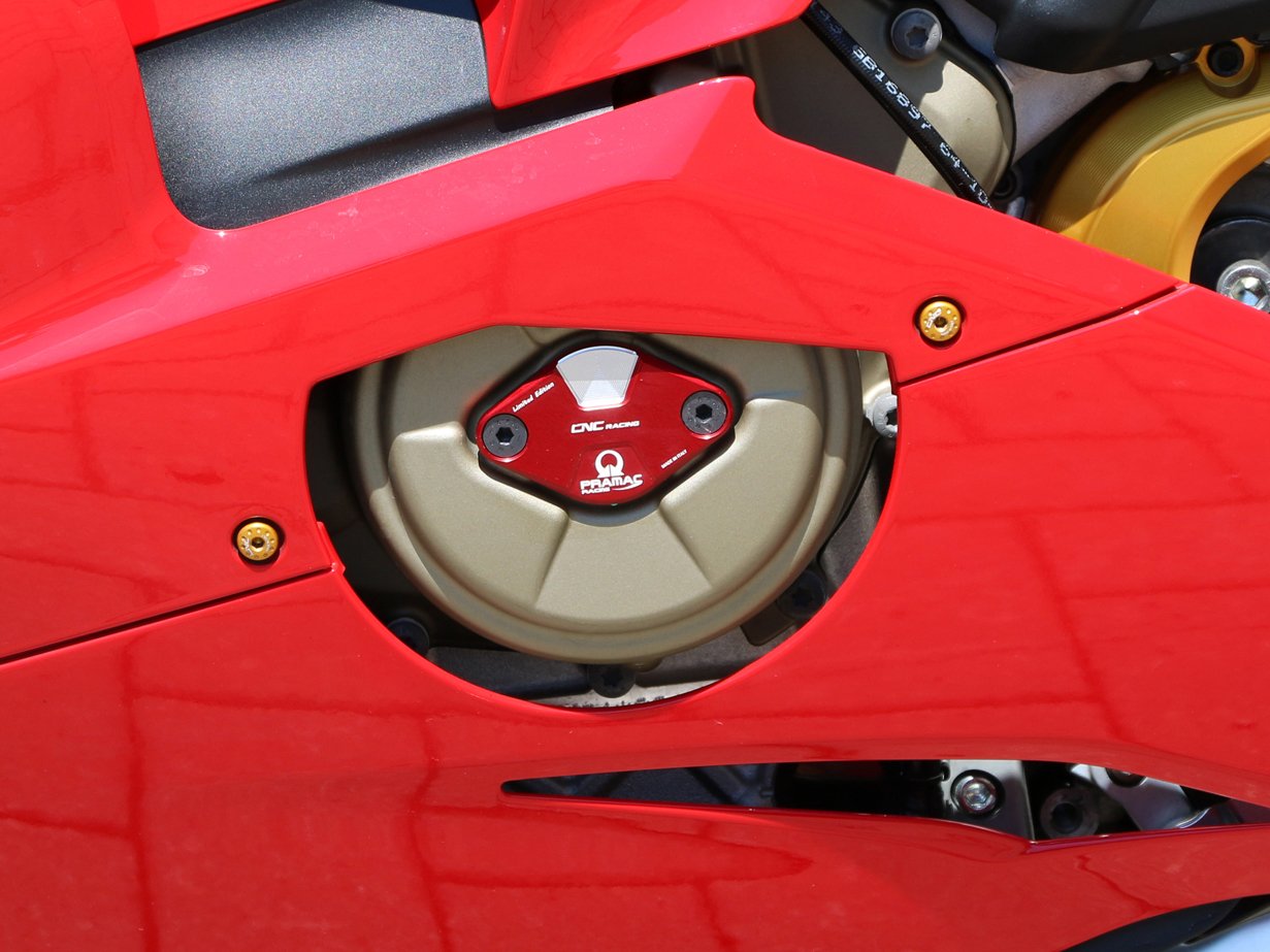 CF266PR - CNC RACING Ducati V4 Timing Inspection Cover (Pramac Racing Limited Edition)