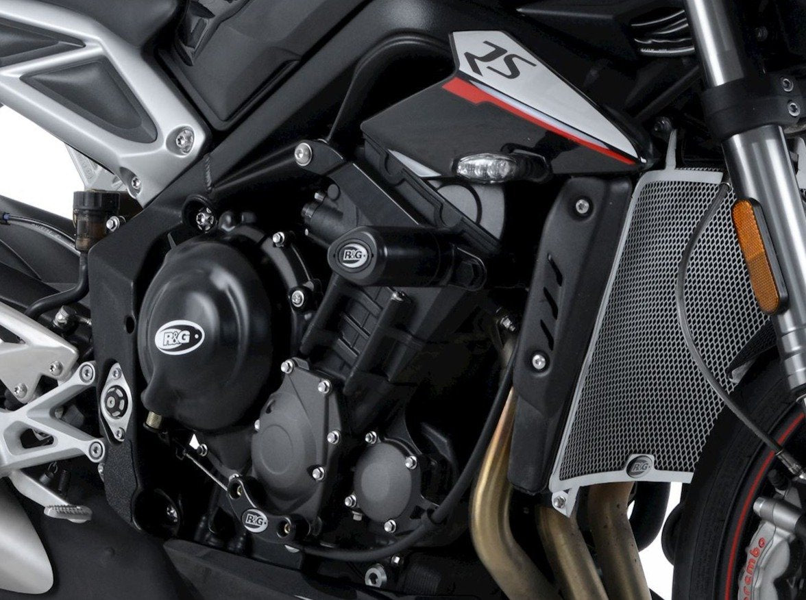 CP0430 - R&G RACING Triumph Street Triple S / R / RS Frame Crash Protection Sliders "Aero"