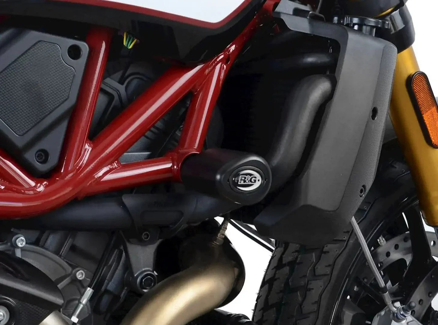 CP0473 - R&G RACING Indian FTR 1200 / 1200S (2019+) Frame Crash Protection Sliders "Aero"
