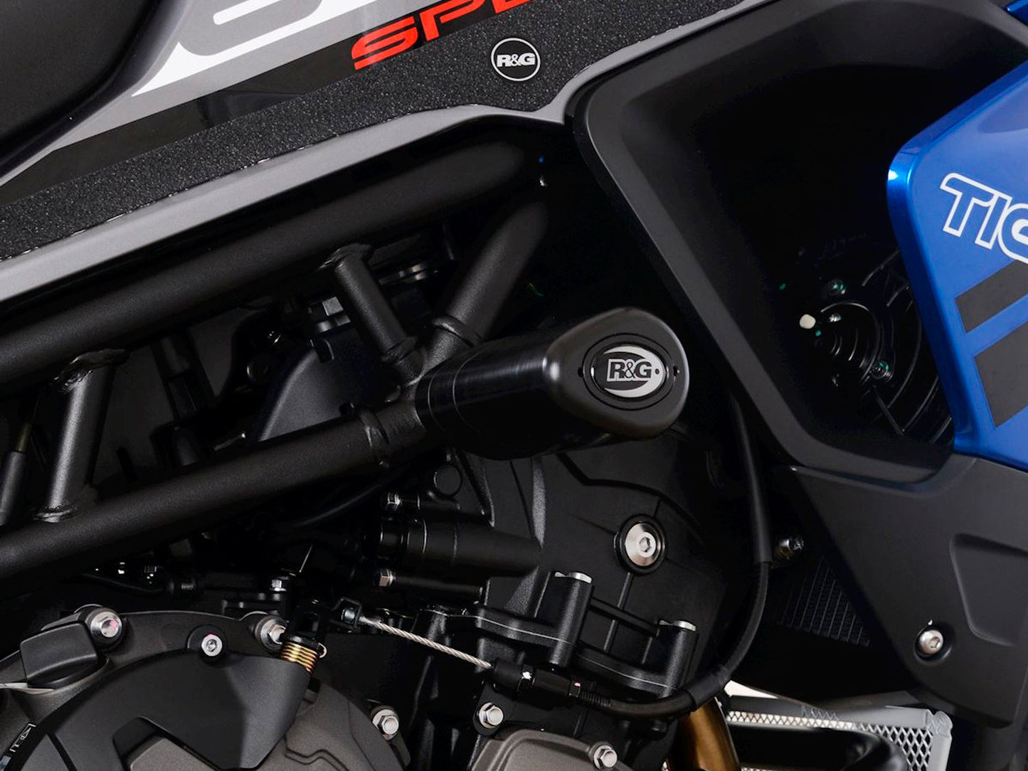 CP0515 - R&G RACING Triumph Tiger 850 Sport Frame Crash Protection Sliders "Aero"