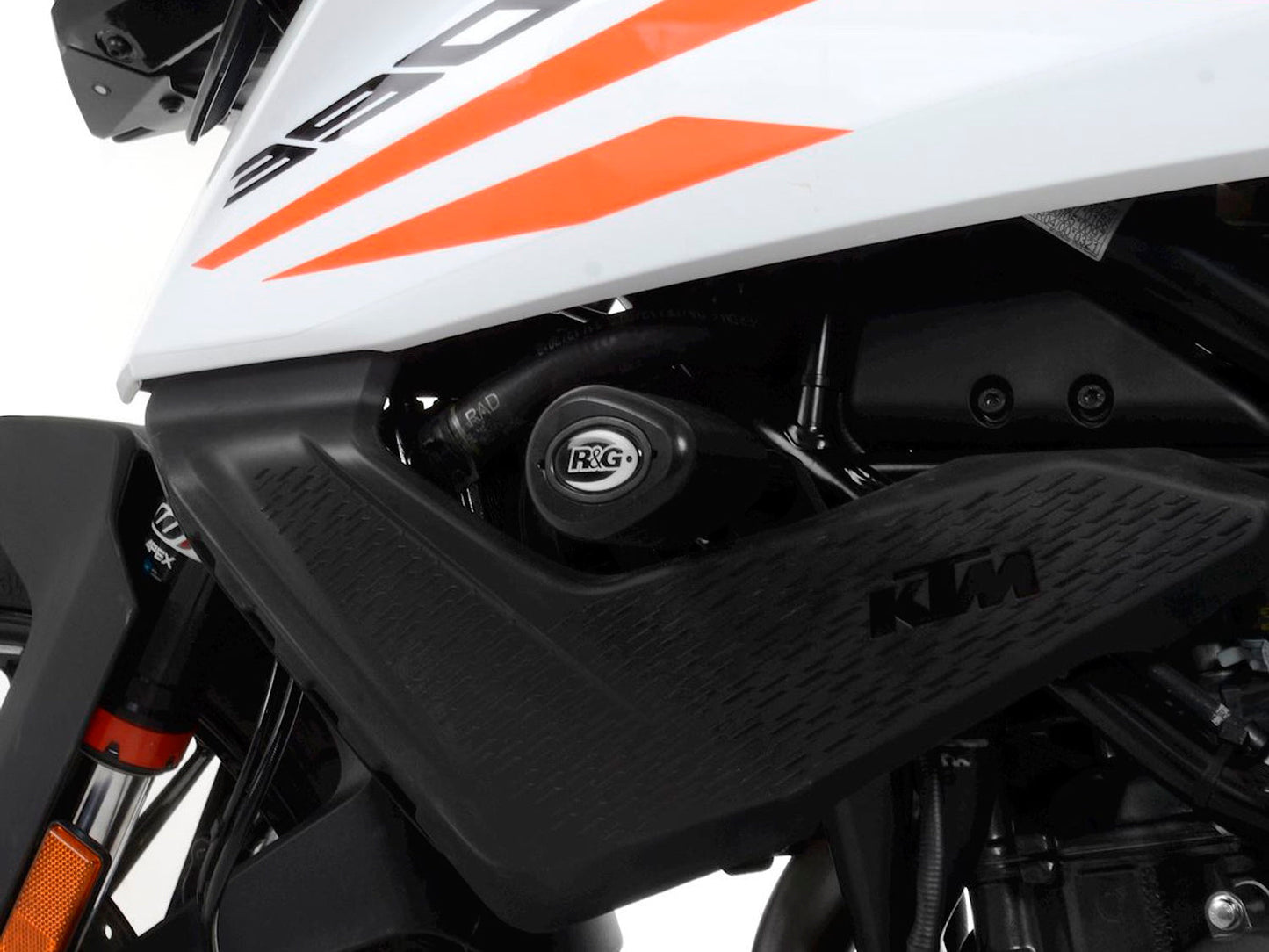 CP0534 - R&G RACING KTM 390 Adventure (2020+) Frame Crash Protection Sliders "Aero"
