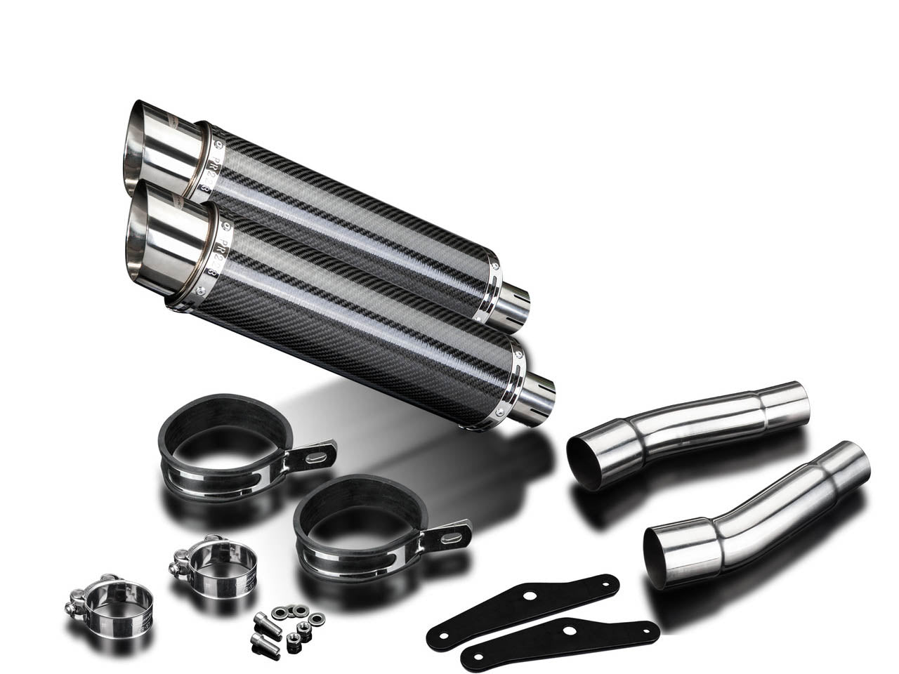 DELKEVIC Ducati Monster 620 Slip-on Exhaust DL10 14" Carbon