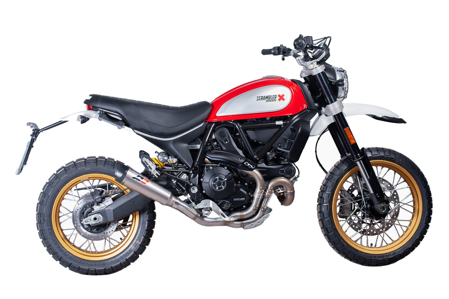 QD EXHAUST Ducati Scrambler Desert Sled (17/22) Semi-Full Exhaust System "Tri-cone"