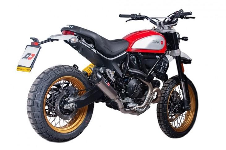 QD EXHAUST Ducati Scrambler Desert Sled (17/22) Semi-Full Exhaust System "Tri-cone"