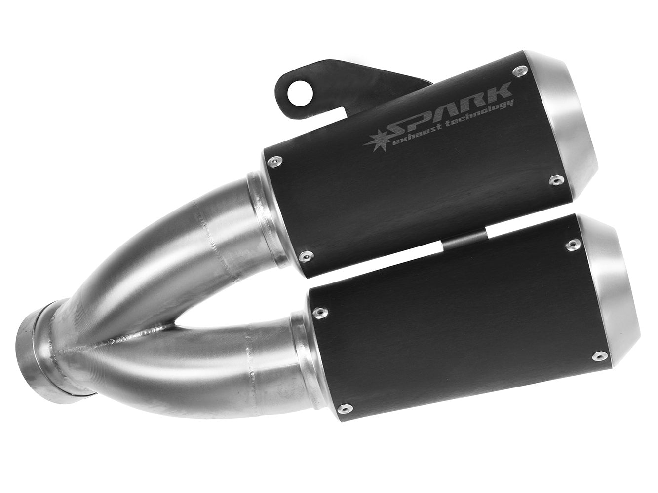 SPARK BMW R nineT Double Slip-on Exhaust "MotoGP" (racing; dark)
