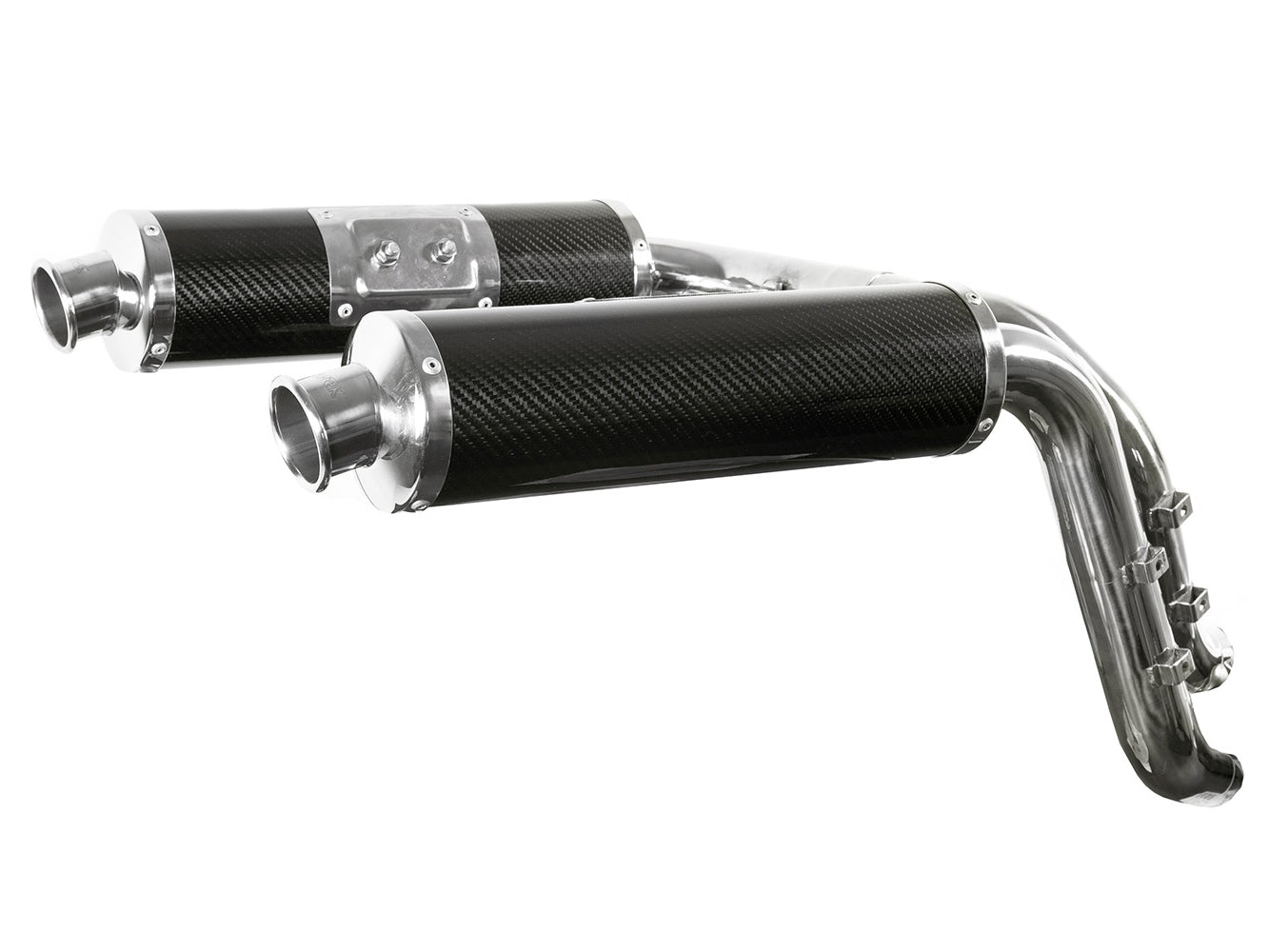SPARK Ducati Monster S2R / S4R High Position Slip-on Exhaust "Round" (EU homologated; carbon)