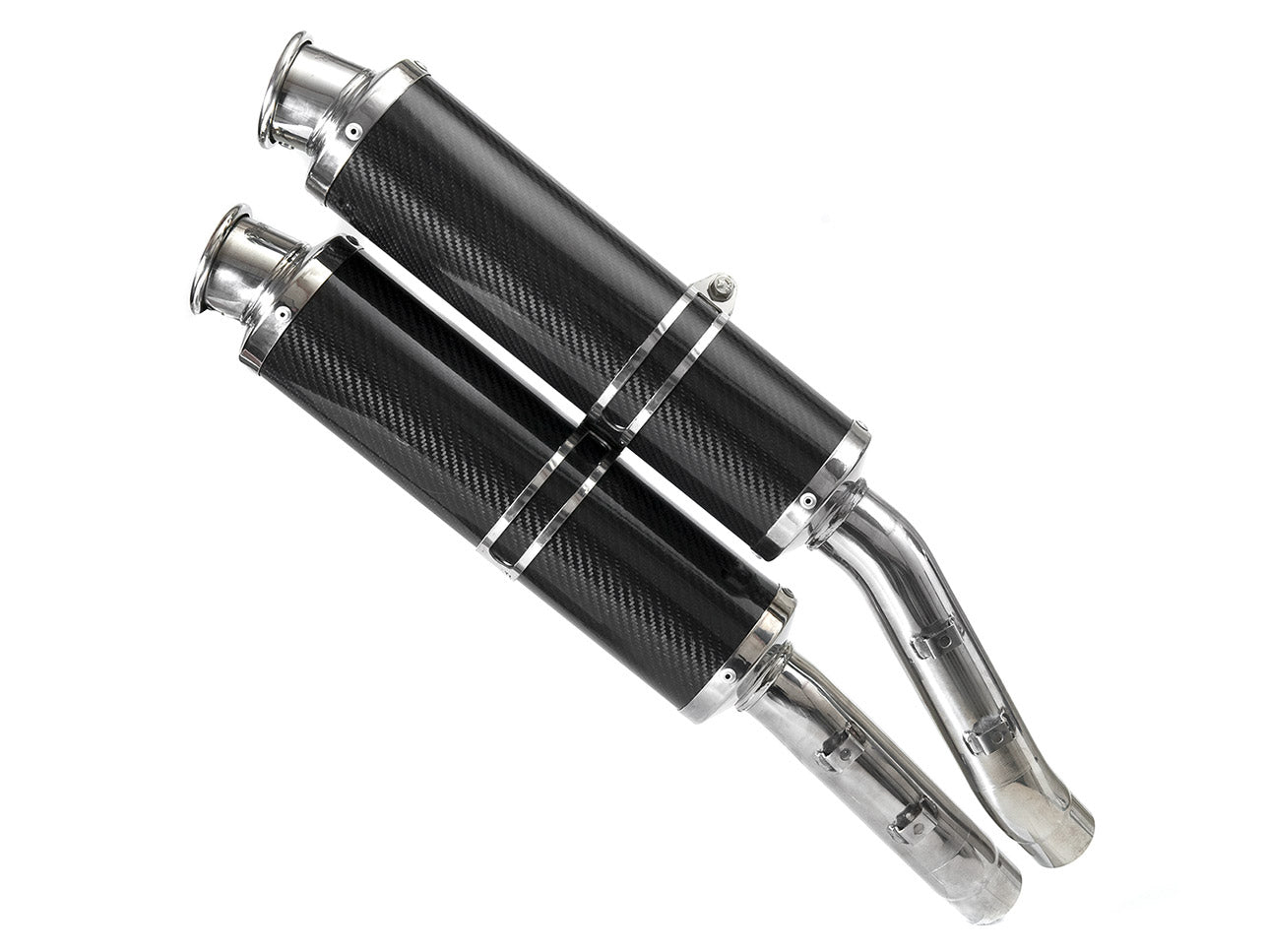 SPARK Ducati Monster S2R / S4R Slip-on Exhaust "Round" (EU homologated; carbon)