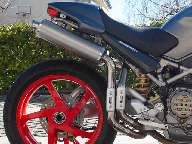 SPARK Ducati Monster S4R / S4RS High Position Titanium Slip-on Exhaust "Round" (EU homologated)