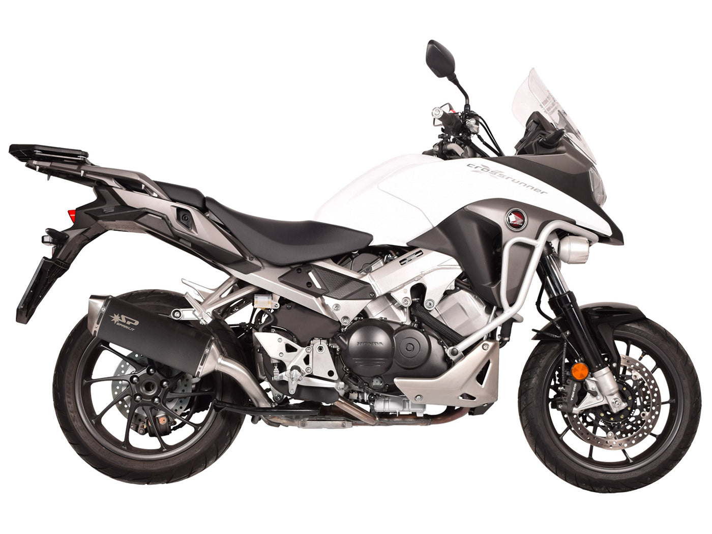 SPARK Honda VFR800X Crossrunner Slip-on Exhaust "Force" (EU homologated; dark)