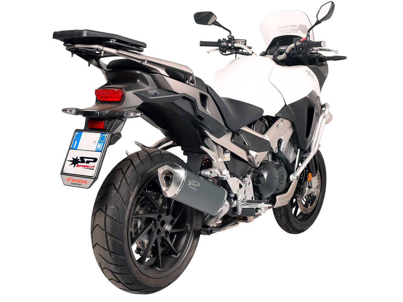 SPARK Honda VFR800X Crossrunner Slip-on Exhaust "Force" (EU homologated; dark)