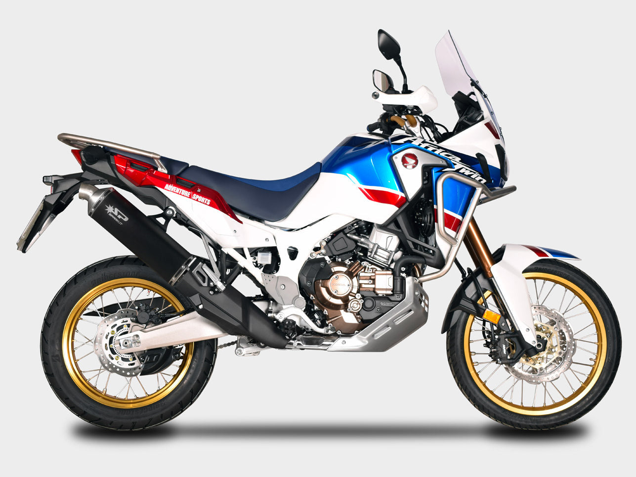 SPARK Honda CRF1000L Africa Twin Slip-on Exhaust "Dakar" (EU homologated; dark)