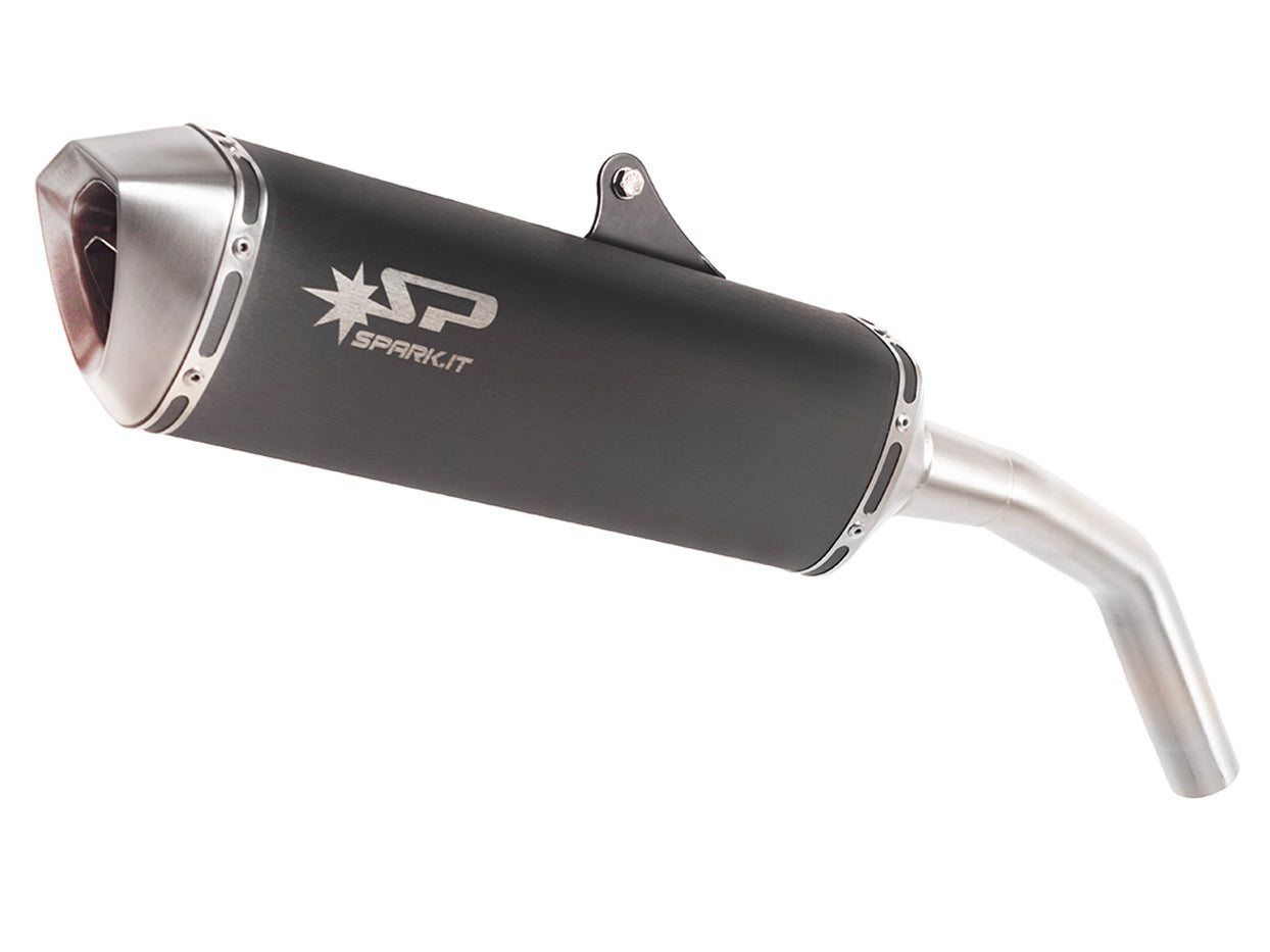 SPARK Triumph Tiger 800 Slip-on Exhaust "Force" (EU homologated; dark)