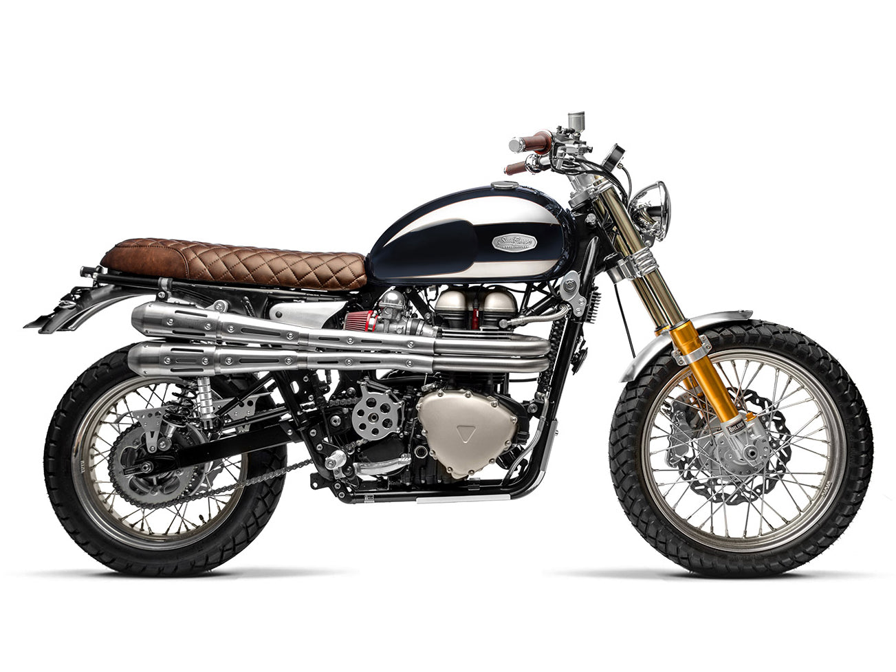 SPARK Triumph Scrambler 900 Full Exhaust System "Custom Works"