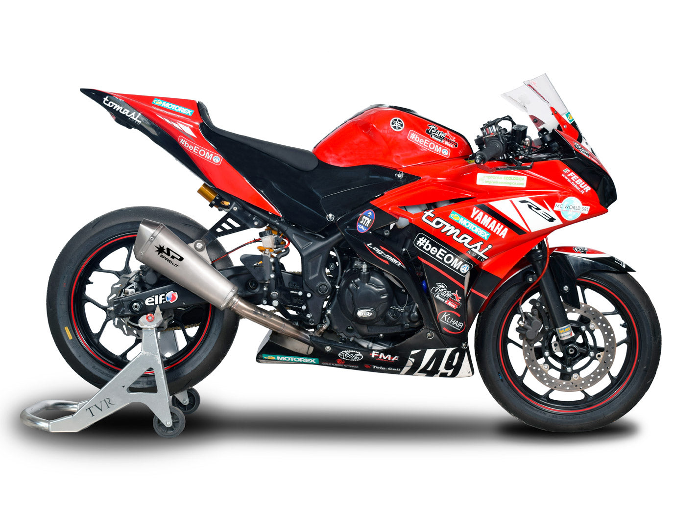 SPARK Yamaha YZF-R3 (2015+) Full Titanium Exhaust System "Konix" (racing)